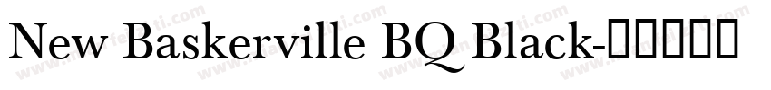 New Baskerville BQ Black字体转换